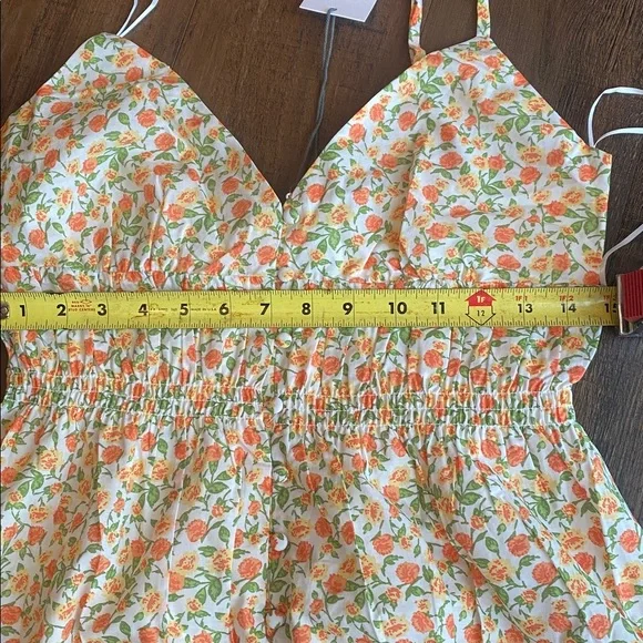 Wayf Floral A-Line Skirt in Yellow and Green - Picture 10 of 10